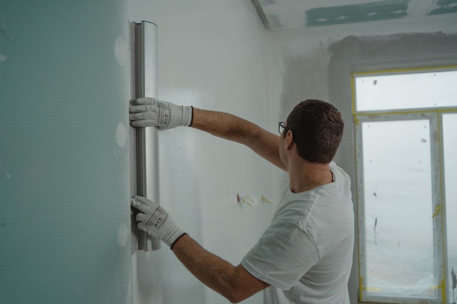 Contractor at work on a home renovation