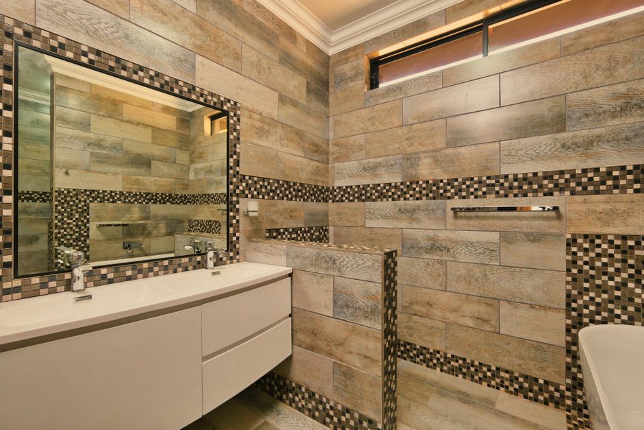 Modern renovated kitchen and bathroom